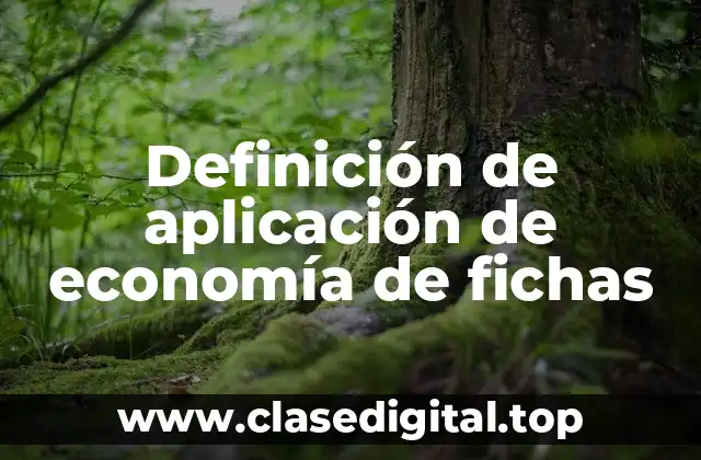 Definición de aplicación de economía de fichas
