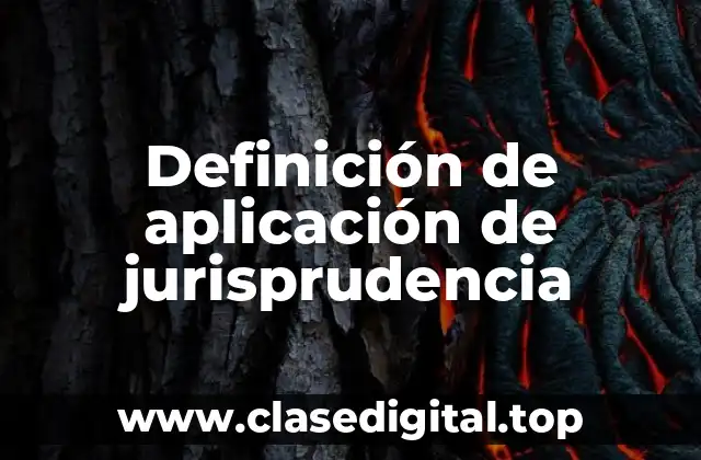 Definición de aplicación de jurisprudencia