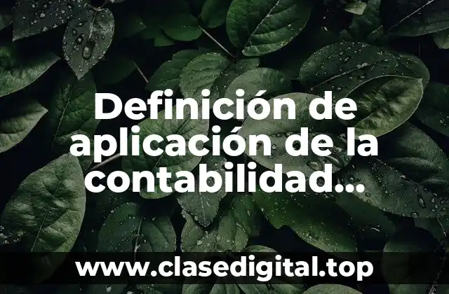 Definición de aplicación de la contabilidad administrativa en una empresa