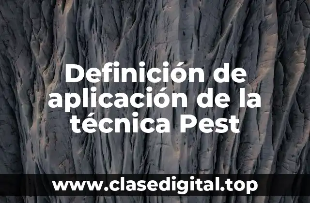 Definición de aplicación de la técnica Pest