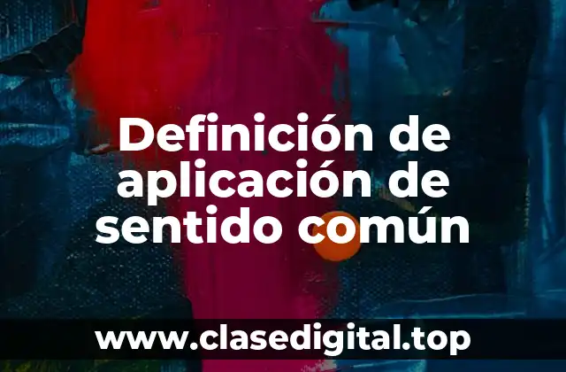 Definición de aplicación de sentido común