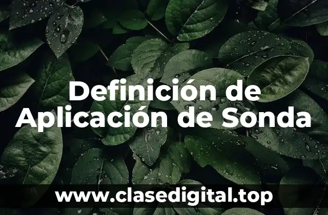 Definición de Aplicación de Sonda
