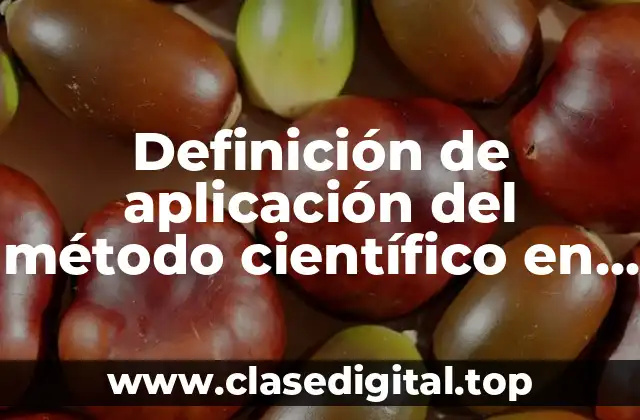 Definición de aplicación del método científico en física
