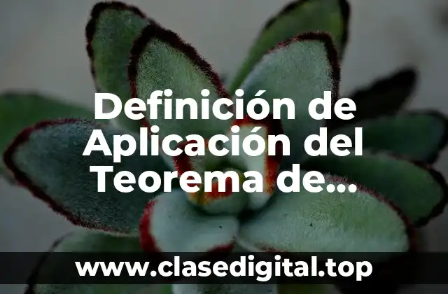 Definición de Aplicación del Teorema de Pitagoras