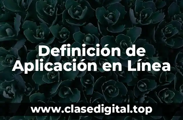 Definición de Aplicación en Línea