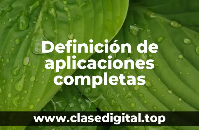 Ejemplos de aplicaciones completas