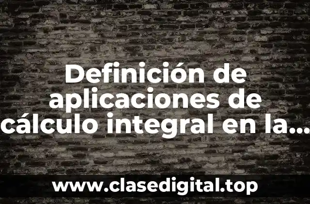 Definición de aplicaciones de cálculo integral en la economía ejercicios
