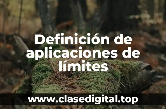 Definición de aplicaciones de límites
