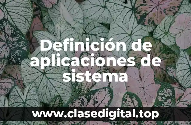 Definición de aplicaciones de sistema
