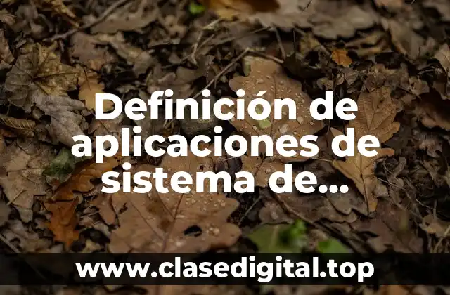 Definición de aplicaciones de sistema de ecuaciones