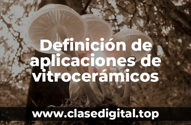 Definición de aplicaciones de vitrocerámicos
