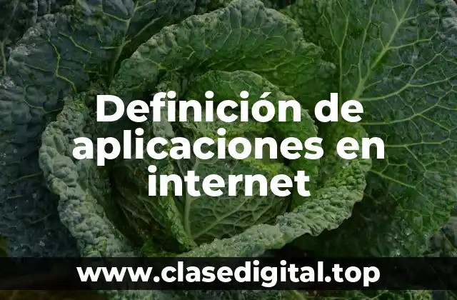 Definición de aplicaciones en internet