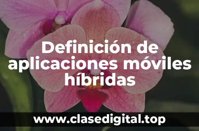 Definición de aplicaciones móviles híbridas