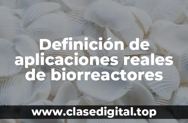 Definición de aplicaciones reales de biorreactores