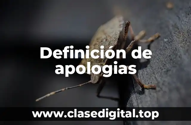 Definición de apologias