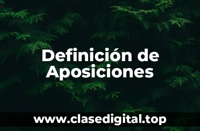 Definición técnica de aposición