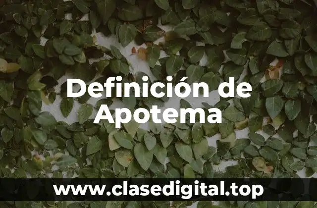 Definición de Apotema