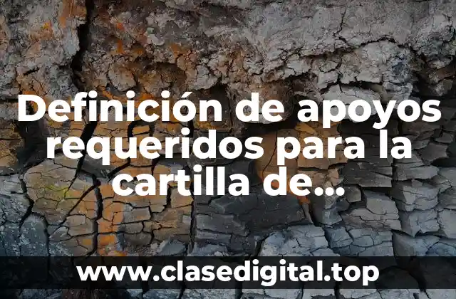 Definición de apoyos requeridos para la cartilla de evaluación