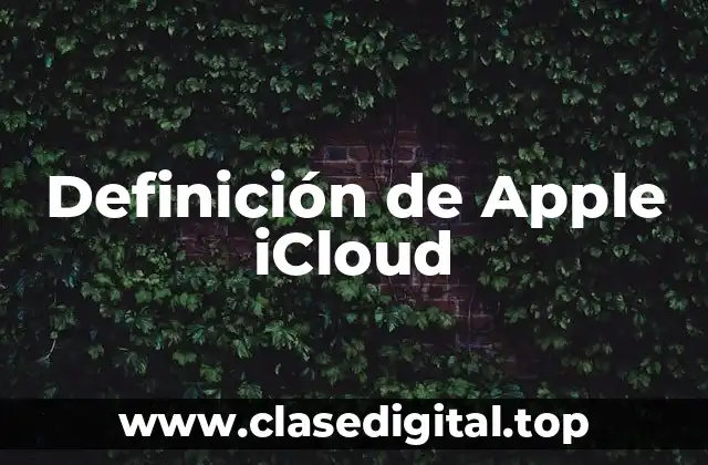 Ejemplos de Apple iCloud