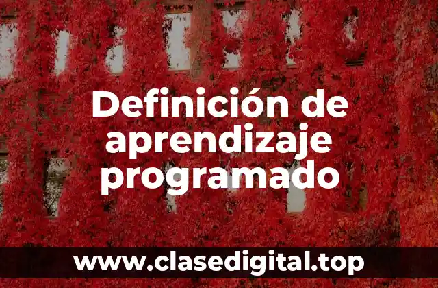 Ejemplos de aprendizaje programado