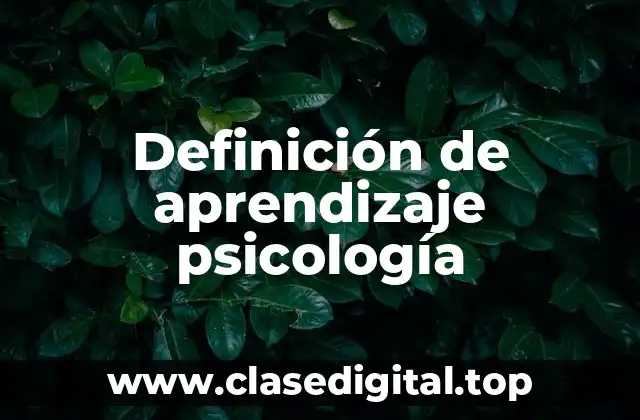 Ejemplos de aprendizaje psicología