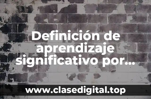 Ejemplos de aprendizaje significativo por representaciones