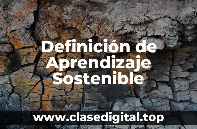 Definición de Aprendizaje Sostenible