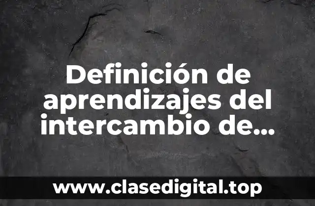 Definición de aprendizajes del intercambio de gases en la hematosis