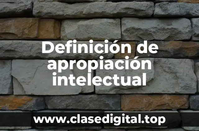 Definición de apropiación intelectual