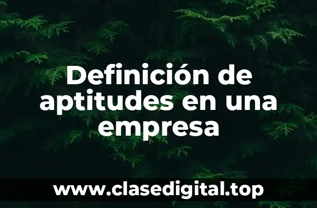 Ejemplos de aptitudes en una empresa