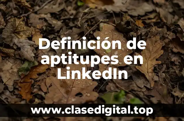 Definición de aptitupes en LinkedIn
