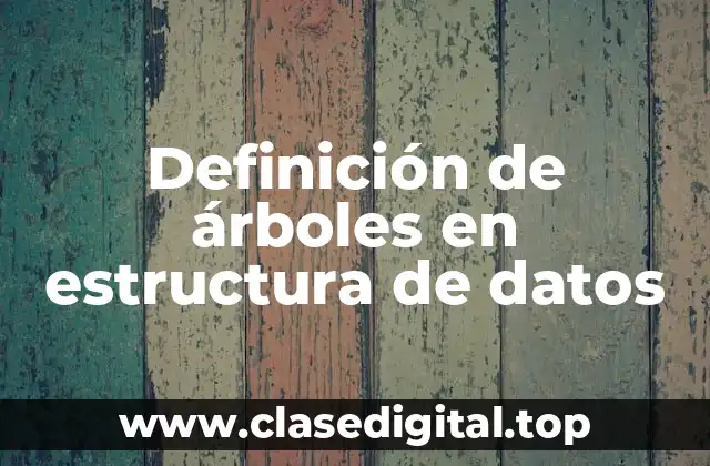 Definición técnica de árbol en estructura de datos