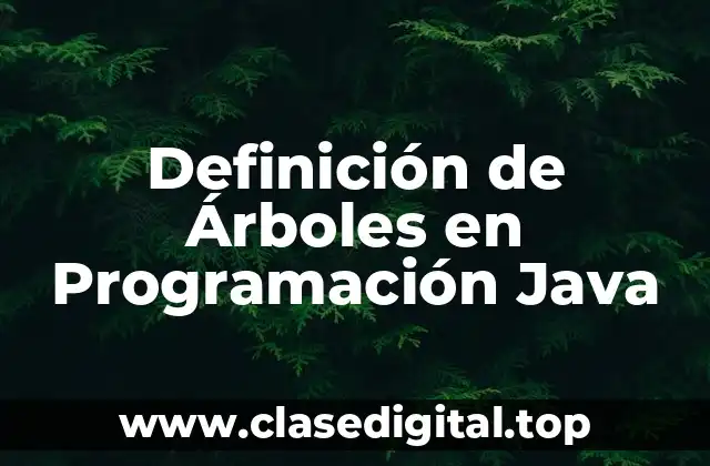 Definición de Árboles en Programación Java