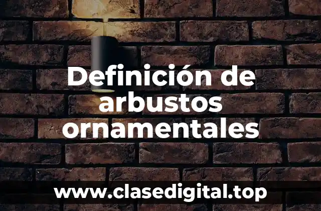 Definición de arbustos ornamentales