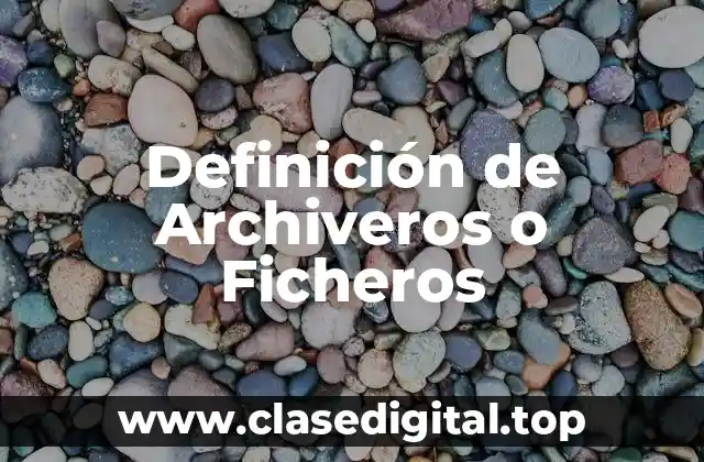 Definición de Archiveros o Ficheros