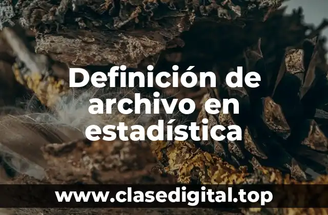 Definición de archivo en estadística