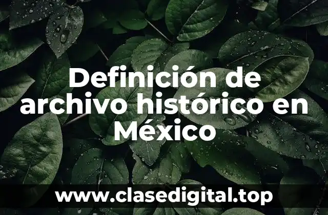 Definición de archivo histórico en México