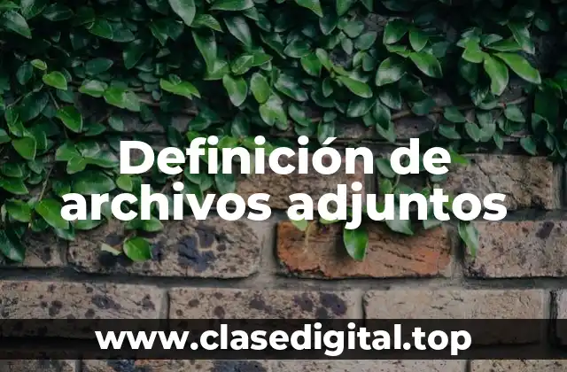 Definición de archivos adjuntos