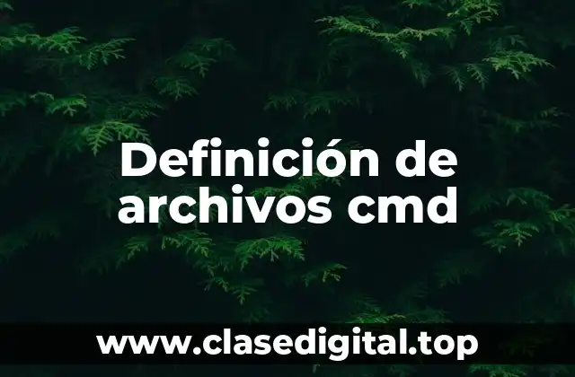 Definición de archivos cmd