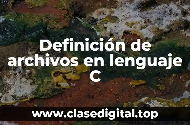 Definición de archivos en lenguaje C