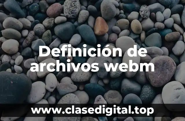 Definición de archivos webm