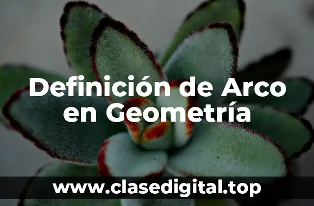 Definición de Arco en Geometría