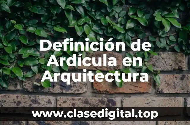 Definición de Ardícula en Arquitectura