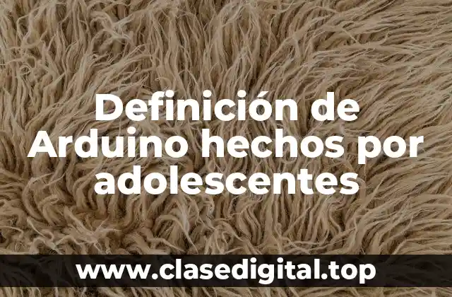 Definición de Arduino hechos por adolescentes