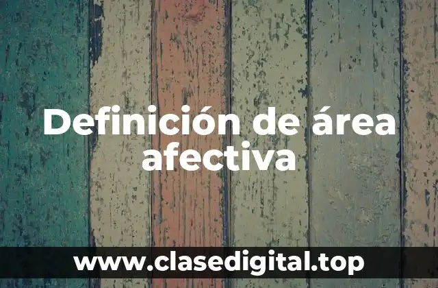 Ejemplos de área afectiva