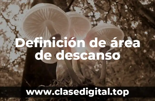 Definición de área de descanso