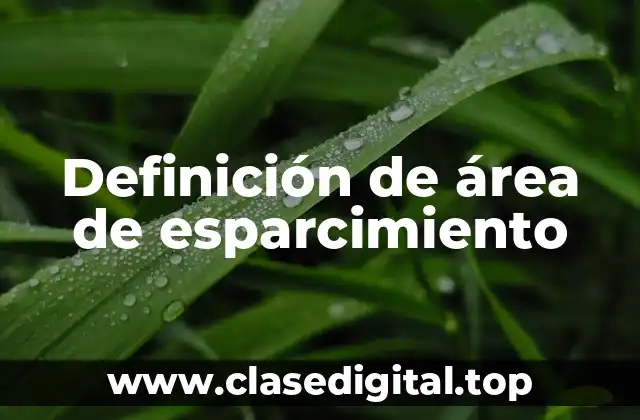 Definición de área de esparcimiento