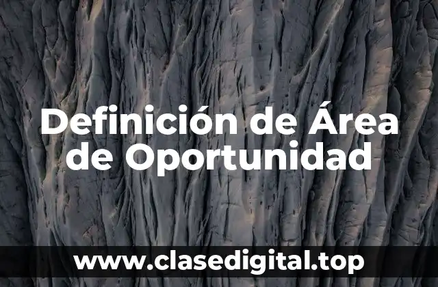 Definición de Área de Oportunidad