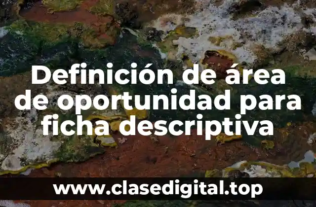 Definición de área de oportunidad para ficha descriptiva