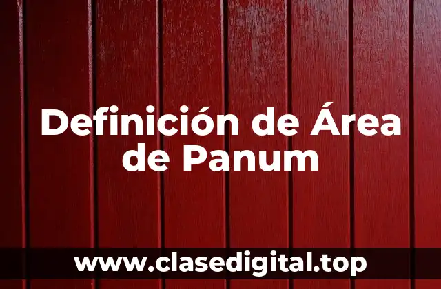 Definición de Área de Panum